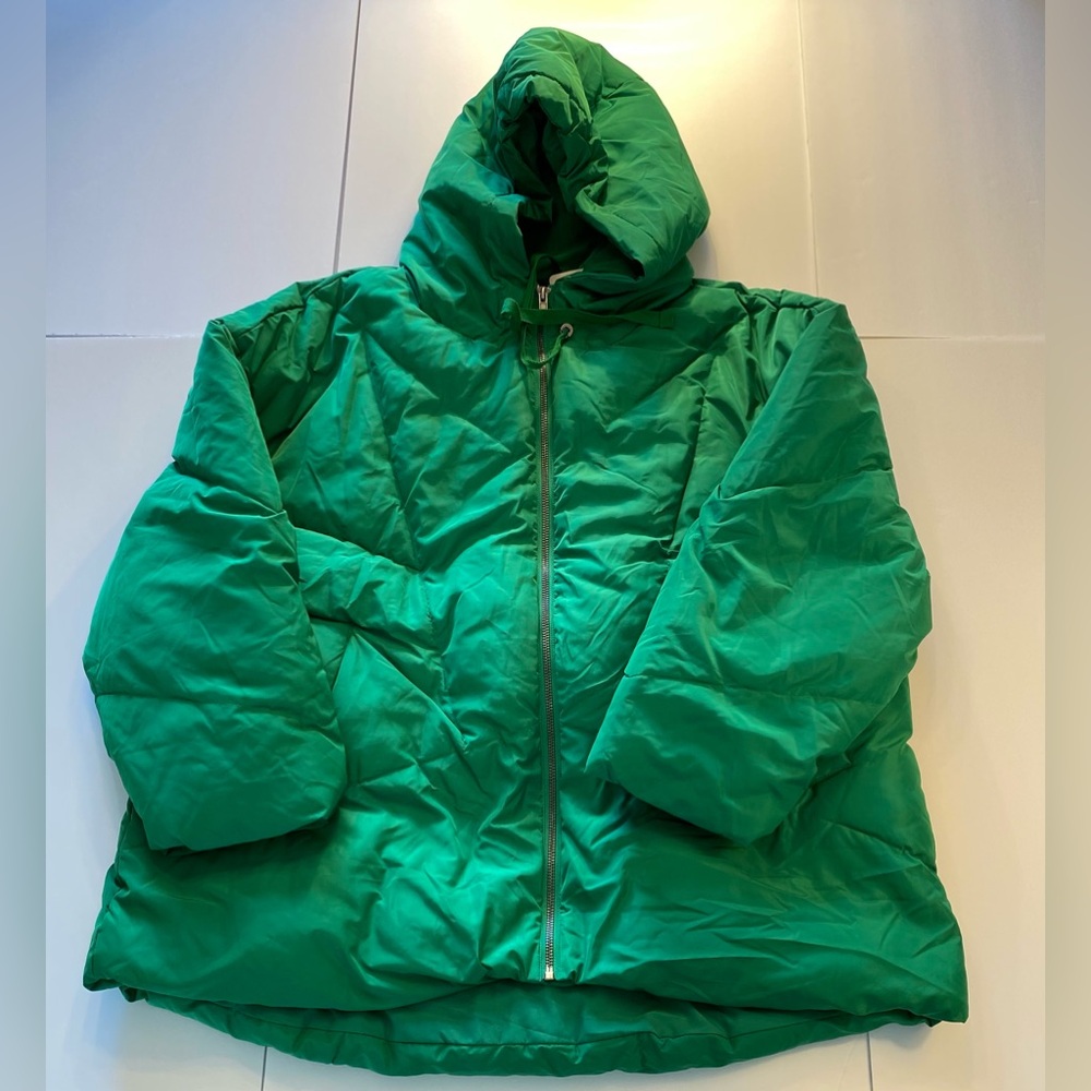 Free People Trapeze Haley Puffer Jacket Green Medium NWT - Picture 7 of 16